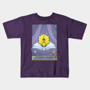 James Webb Space Telescope Illustration - JWST Art Kids T-Shirt